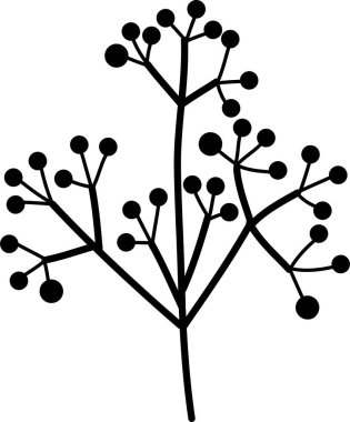 Dekorasyon desenleri, ambalaj kağıdı, duvar kağıdı, kartlar, davetiyeler, kutular, buketler için soyut karalama tek çiçek unsuru. Beyaz arka planda izole edilmiş. Vektör stok illüstrasyonu.