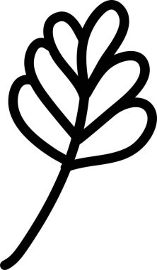 Dekorasyon desenleri, ambalaj kağıdı, duvar kağıdı, kartlar, davetiyeler, kutular, buketler için soyut karalama tek çiçek unsuru. Beyaz arka planda izole edilmiş. Vektör stok illüstrasyonu.