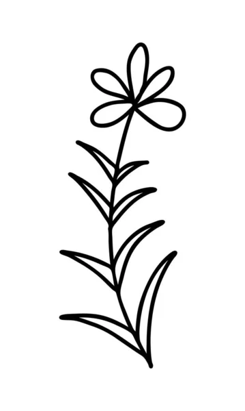 Αφηρημένο doodle ενιαίο floral στοιχείο για σχέδια διακόσμηση, χαρτί περιτυλίγματος, ταπετσαρία, κάρτες, προσκλήσεις, κουτιά συσκευασίας, ανθοδέσμες. Απομονωμένο σε λευκό φόντο. Εικονογράφηση διανύσματος. — Διανυσματικό Αρχείο