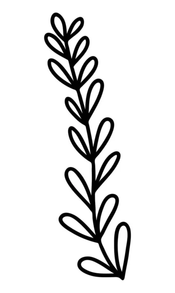 Extracto doodle único elemento floral para los patrones de decoración, papel de envolver, papel pintado, tarjetas, invitaciones, cajas de embalaje, ramos. Aislado sobre fondo blanco. Ilustración de stock vectorial . — Archivo Imágenes Vectoriales
