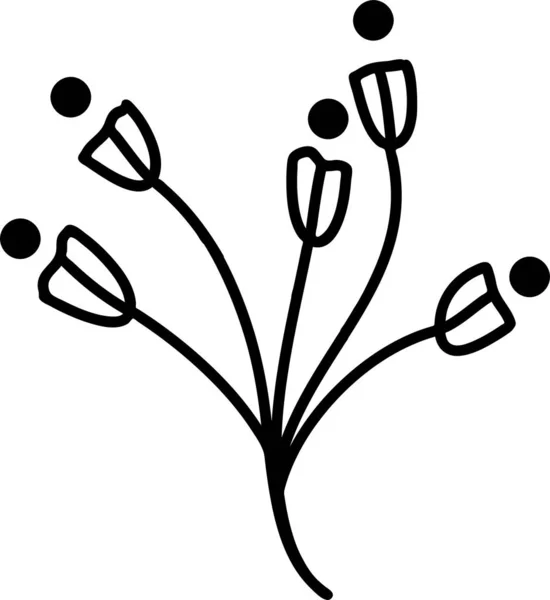 Абстрактний каракулі єдиний квітковий елемент для прикраси візерунків, обгорткового паперу, шпалер, карт, запрошень, пакувальних коробок, букетів. Ізольовані на білому тлі. Векторна стокова ілюстрація . — стоковий вектор