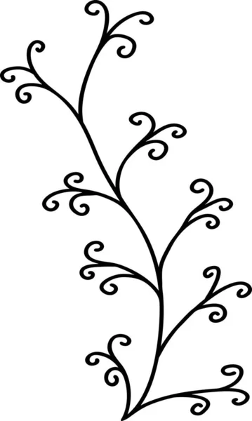 Extracto doodle único elemento floral para los patrones de decoración, papel de envolver, papel pintado, tarjetas, invitaciones, cajas de embalaje, ramos. Aislado sobre fondo blanco. Ilustración de stock vectorial . — Vector de stock