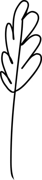 Doodle abstrait élément floral unique pour motifs de décoration, papier d'emballage, papier peint, cartes, invitations, boîtes d'emballage, bouquets. Isolé sur fond blanc. Illustration vectorielle . — Image vectorielle