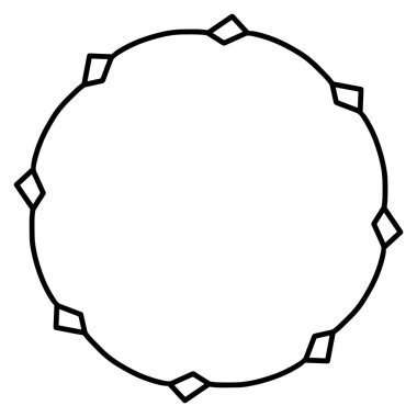 Soyut karalama eşkenar dörtgen çerçevesi. Beyaz arkaplanda izole.