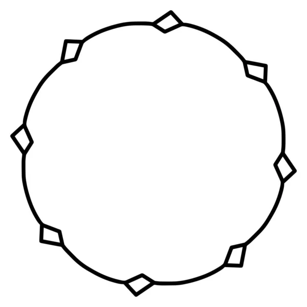 Abstraktes Doodle Rautengestell Isoliert Auf Weißem Hintergrund — Stockvektor