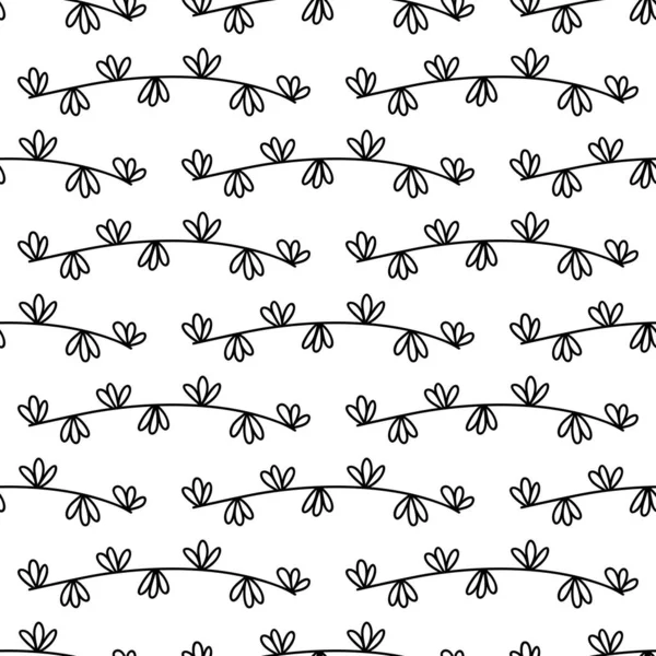 Herbal Seamless Pattern Isolated White Background Vector Stock Illustration — Stock Vector