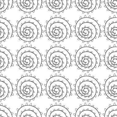 Bitkisel dikişsiz desen. Beyaz arka planda izole edilmiş. Vektör stok illüstrasyonu.