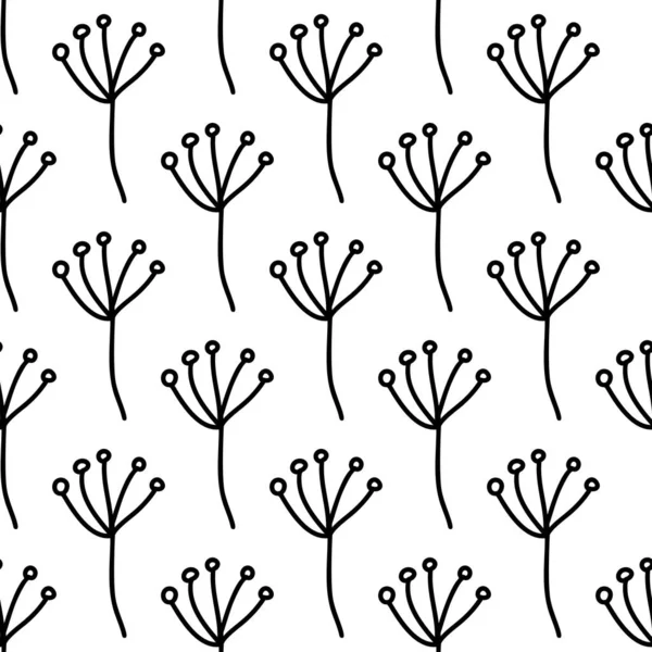 Herbal Seamless Pattern Isolated White Background Vector Stock Illustration — Stock Vector