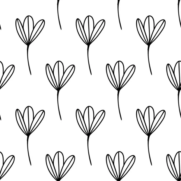 Herbal Seamless Pattern Isolated White Background Vector Stock Illustration — Stock Vector