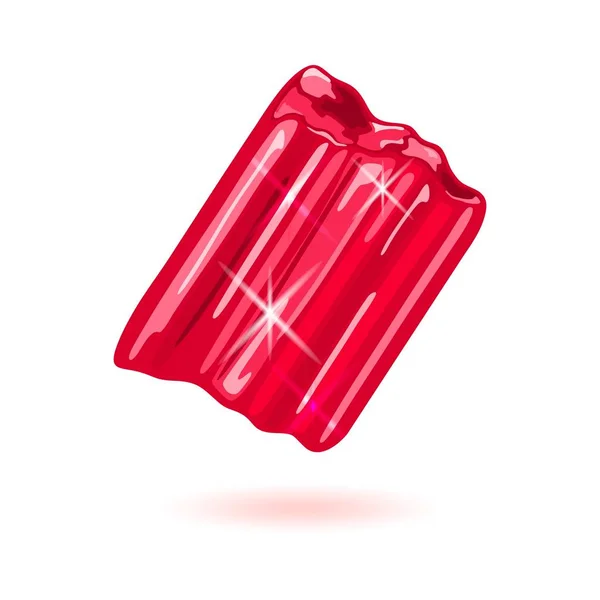Um pedaço de granada natural. Amostra de mineral bonito vermelho, pedra preciosa . —  Vetores de Stock