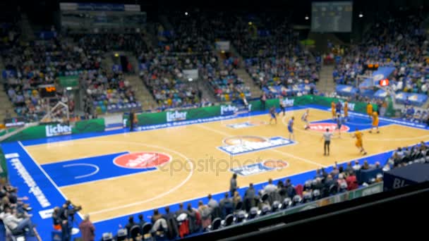 Basketballspiel und Arena — Stockvideo