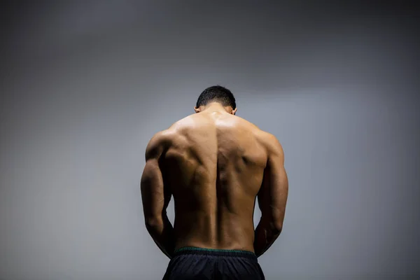 Male Fitness Model Back Muscles