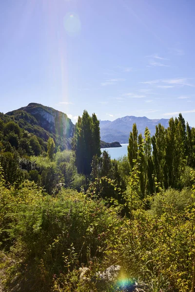 Panorama à couper le souffle du lac général Carrera et de Surr — Photo