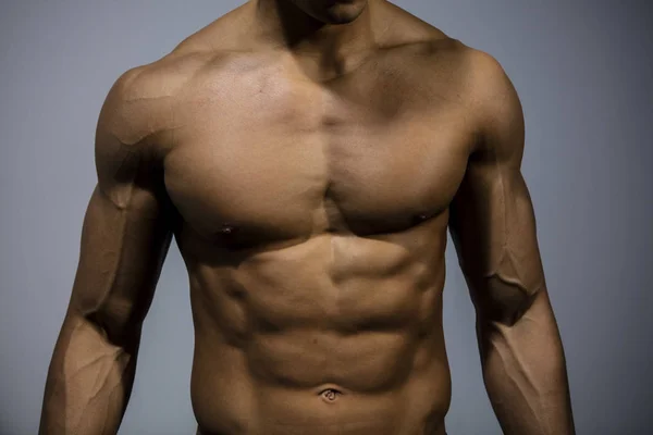 Muskulöser Oberkörper eines Fitness-Modells — Stockfoto