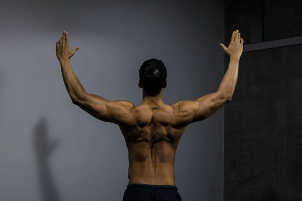 Male Fitness Model Back Muscles