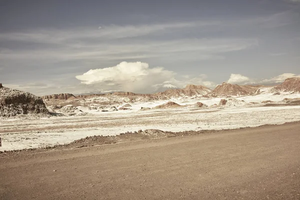 Valle de la luna chilenische Landschaft und Felsformationen — Stockfoto