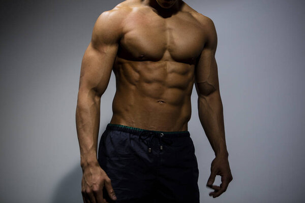 Muscular Torso of a Fitness Model