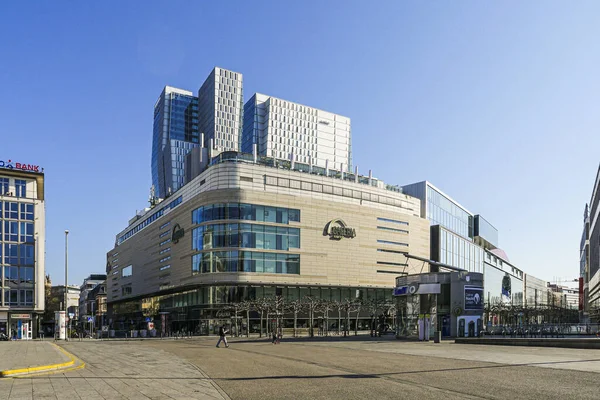 Cierre Del Coronavirus Frankfurt Alemania Abril 2020 Centro Comercial Zona — Foto de Stock