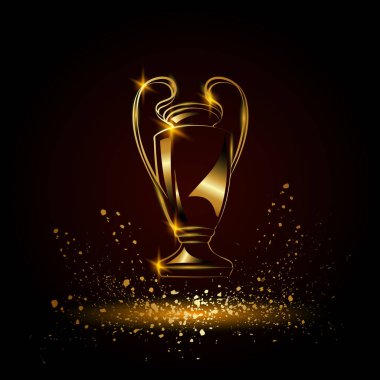 Şampiyonlar Kupası. Altın futbol kupa.