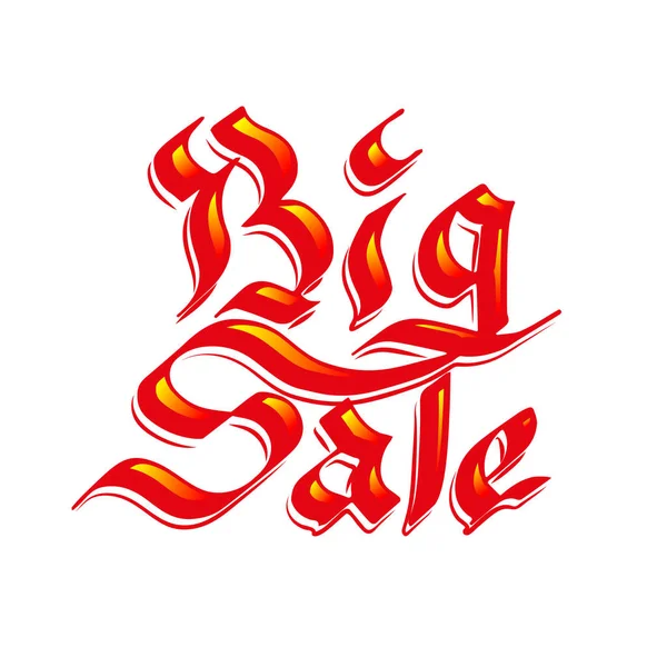 Büyük satış harflerle. Kırmızı mürekkep hat illüstrasyon için satış promosyon.