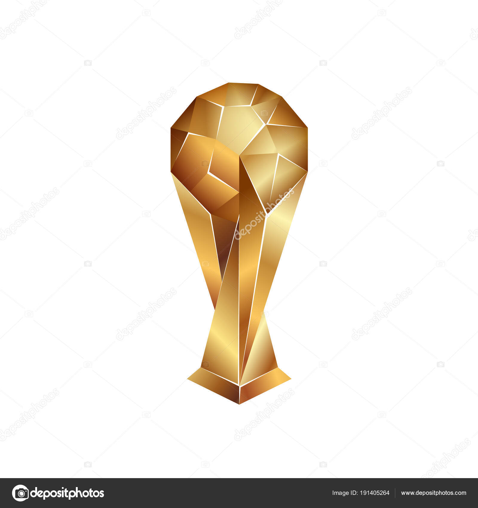 Emas piala sepak bola pada latar belakang Ilustrasi piala