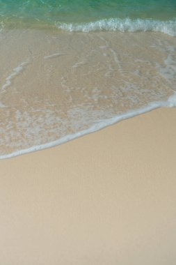 Idyllic Tropikal Plajında Metin İçin Yer Olan Deniz Köpüğü