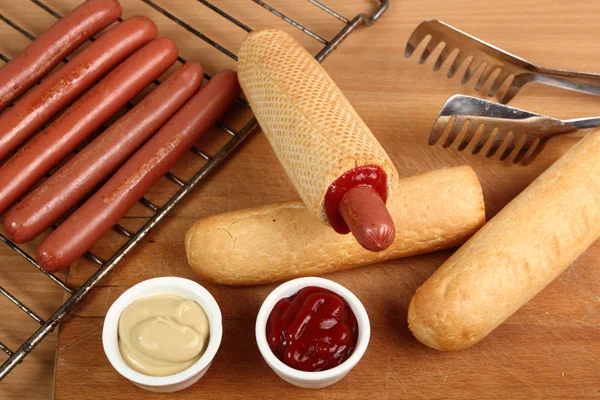 Hot Dog Aus Nächster Nähe — Stockfoto