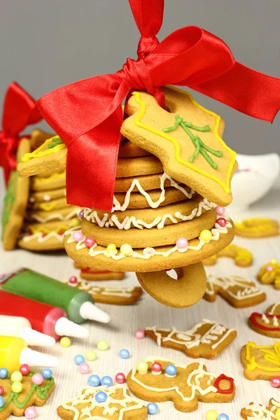 Campana Pan Zenzero Natale Biscotti — Foto Stock