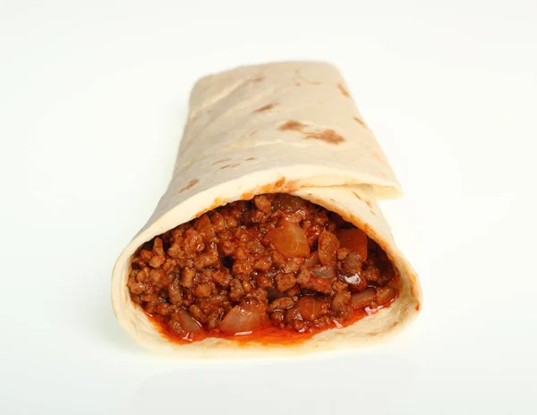 Nöttortilla Med Chilisås Enchilada — Stockfoto