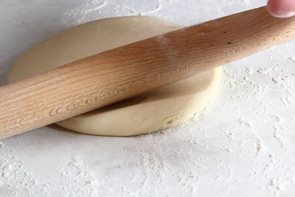 Rolling Dough Making Treacle Pie Series — 스톡 사진