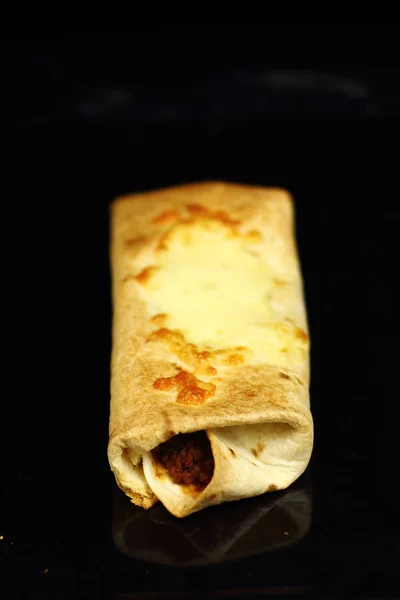 Elaboración Tortilla Enchilada Con Ternera Serie —  Fotos de Stock
