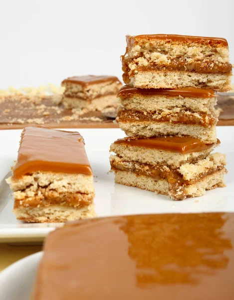 Caramel Toffee Cakes Sweetened Condensed Milk — Stock Photo, Image