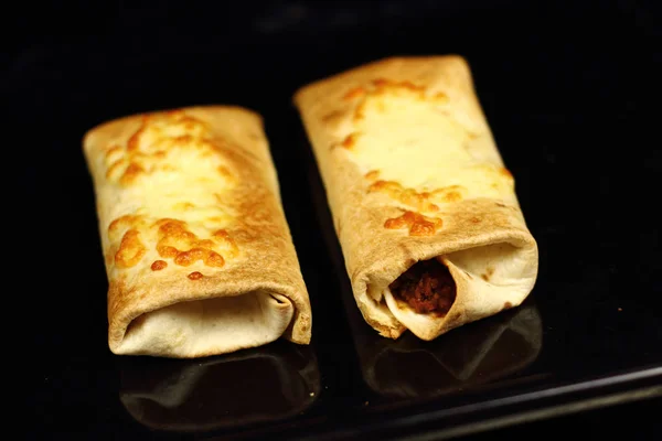 Making Enchilada Tortilla Beef Series — Stock Photo, Image