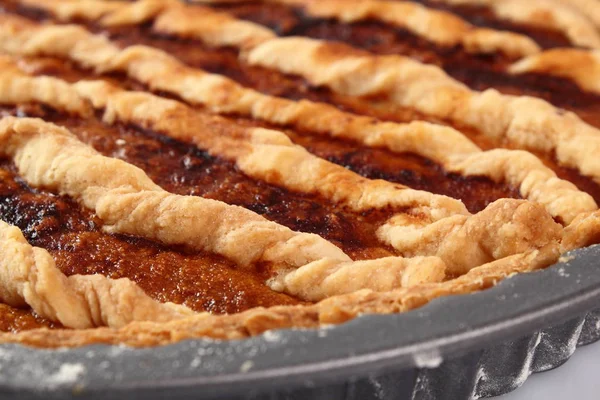 Frissen Sült Pite Shoofly Tart Sorozat Készítése — Stock Fotó