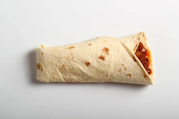 Nöttortilla Med Chilisås Enchilada — Stockfoto