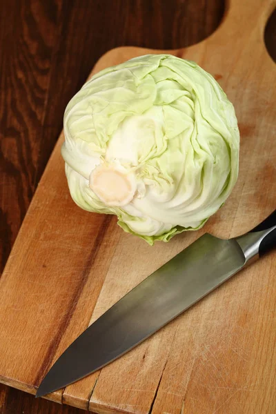 Cocinar Col Preparación Para Corte — Foto de Stock