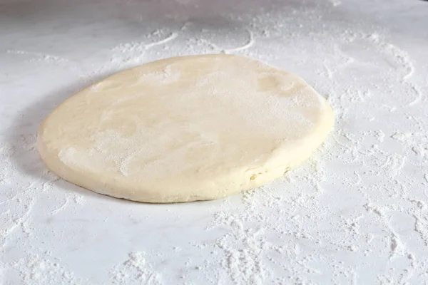 Feuille Pâte Sur Table Farinée Faire Treacle Série Tarte — Photo