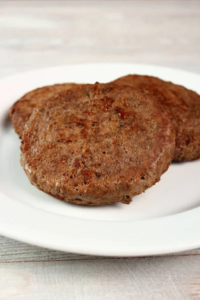 Kızarmış Hamburger Sığır Patty — Stok fotoğraf