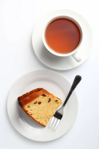 Kuchen Mit Rosinen Aus Nächster Nähe — Stockfoto