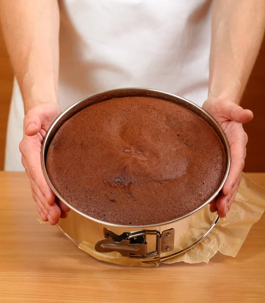Изготовление Шоколадного Торта — стоковое фото