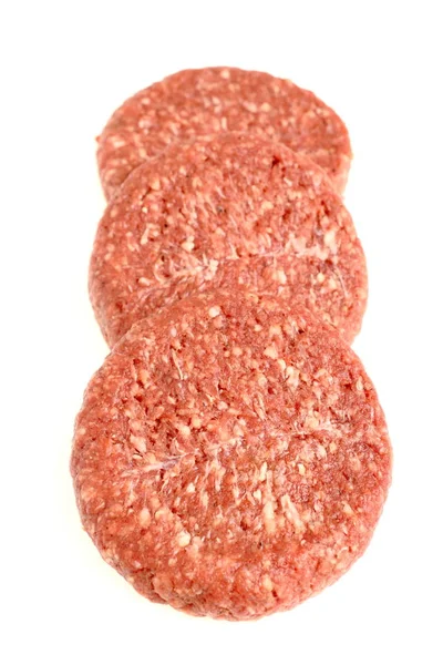 Çiğ Burger Biftek Patty — Stok fotoğraf