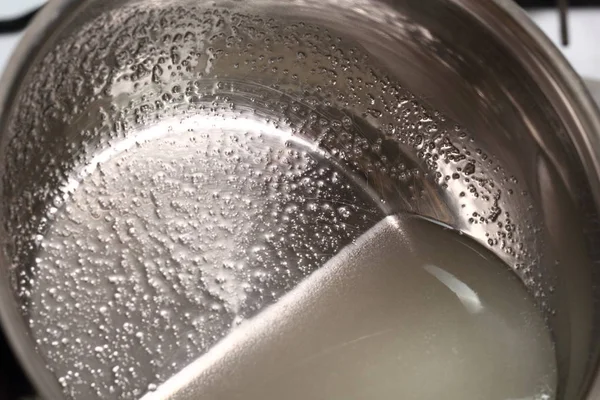 Heating Dissolving Sugar Water — Stock Photo, Image