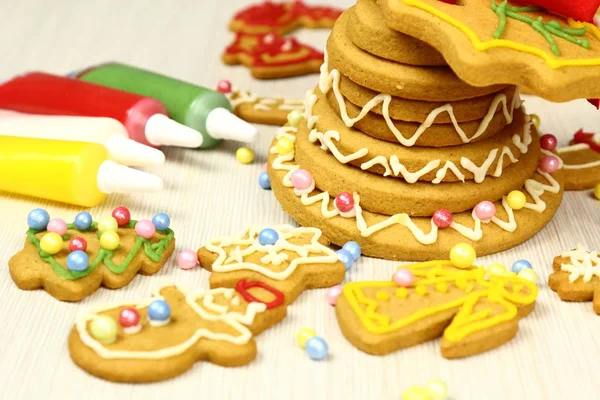 Decoración Galletas Jengibre Navidad — Foto de Stock