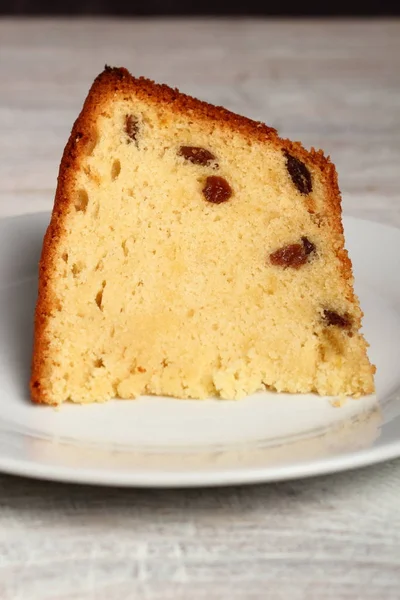 Gâteau Aux Raisins Secs Gros Plan — Photo