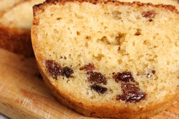 Raisin Gâteau Beurre Gros Plan — Photo