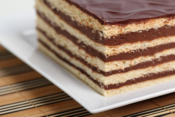 ハンガリーケーキ チョコレート層ケーキ — ストック写真