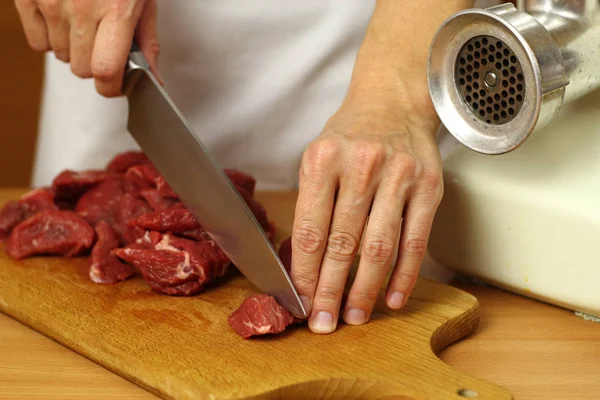 Making Enchilada Tortilla Beef Series — Stock Photo, Image