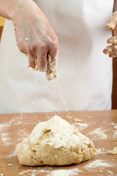 Knead dough. Making Puff Pastry