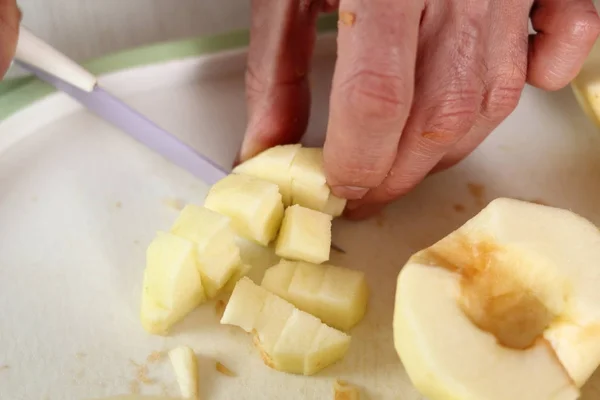 Couper Des Pommes Faire Filo Pastry Topped Apple Pie Series — Photo