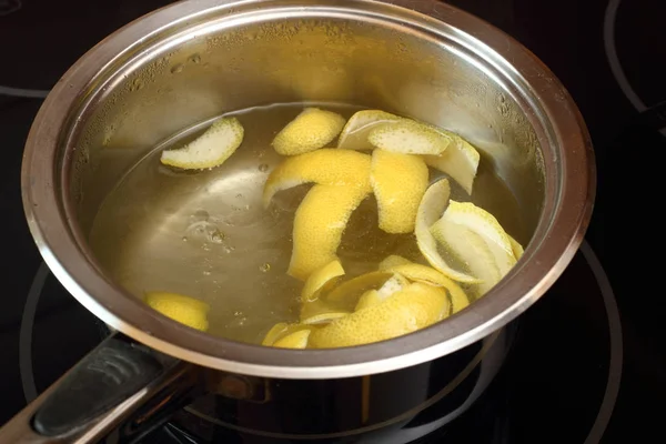 Cozinhar Lemon Zest Cristalizado Série — Fotografia de Stock